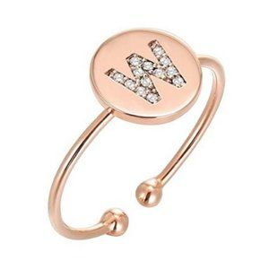 14K Gold Plated Initial Ring Stackable Rings for Women | Fashion Rings